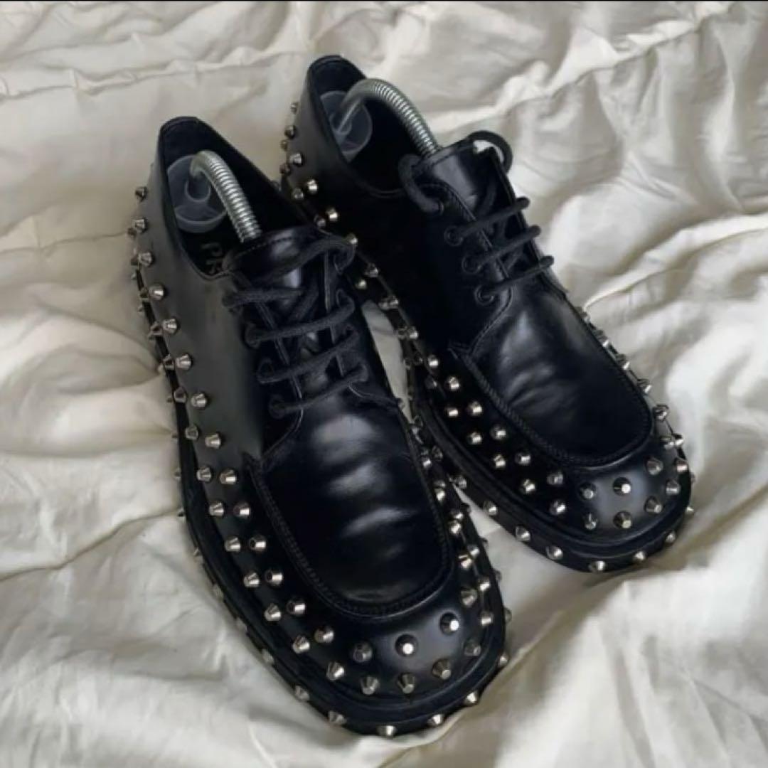 Prada Studded Shoes Square Toe Collection, Retail Price 160,000 Yen