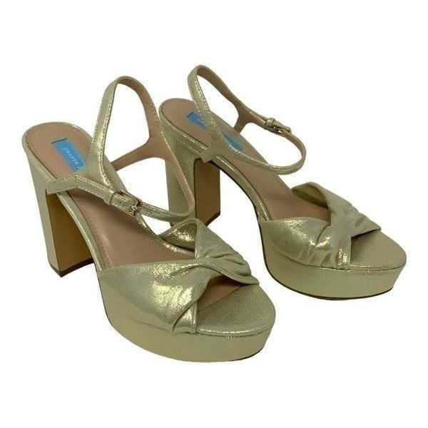 Draper James Paloma Gold Platform Sandals Size 8.5 NWT 128 MSRP