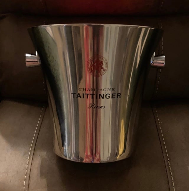 Taittinger Reims metal champagne ice bucket <3