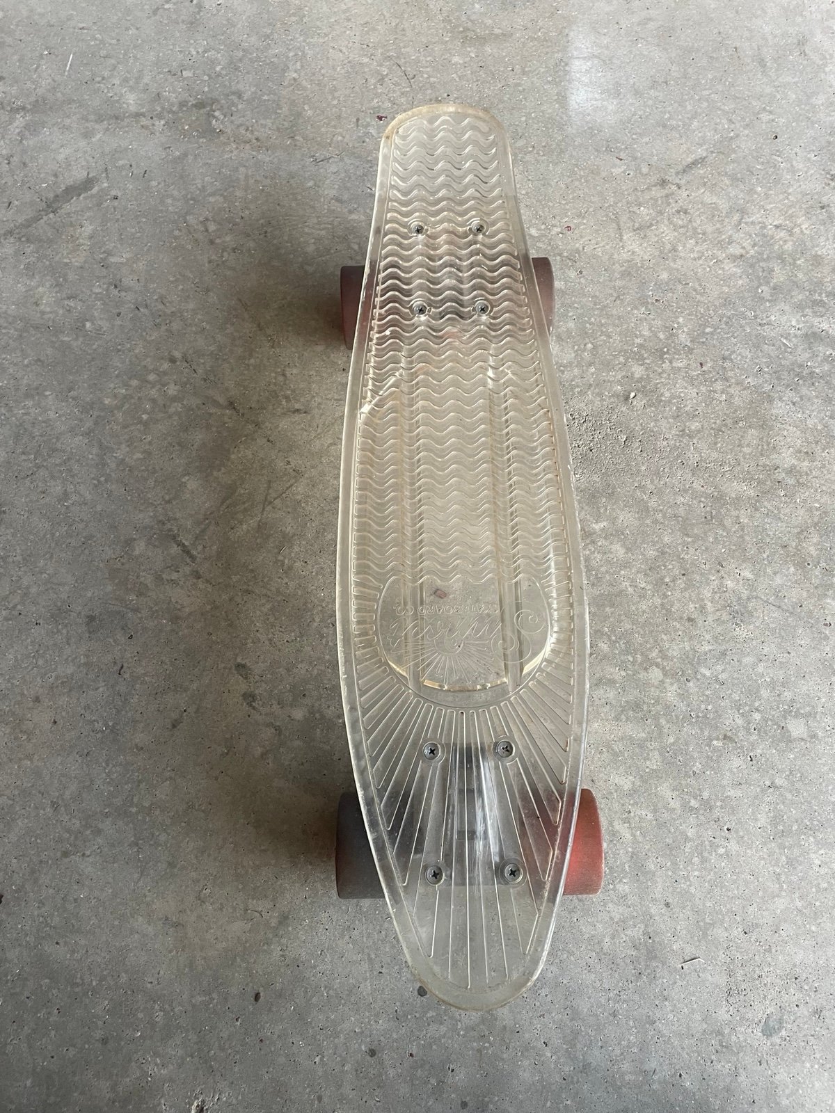 Sunset Skateboard Co. Skateboard 22” Clear Board light up multi colored wheels