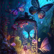 5D Butterfly Diamond Painting Kits for Adults 12X16 Inch