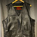 Hot Leathers Genuine Leather Vest Biker Motorcycle Black /braided accents XXL