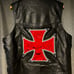 Hot Leathers Genuine Leather Vest Biker Motorcycle Black /braided accents XXL