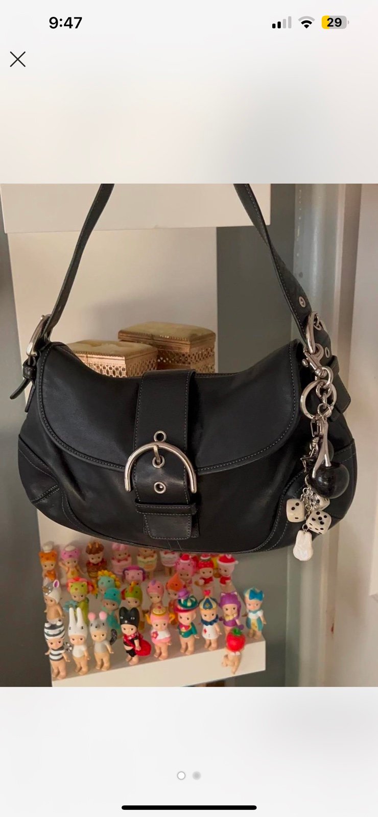 Vintage Leather Soho Shoulder Purse