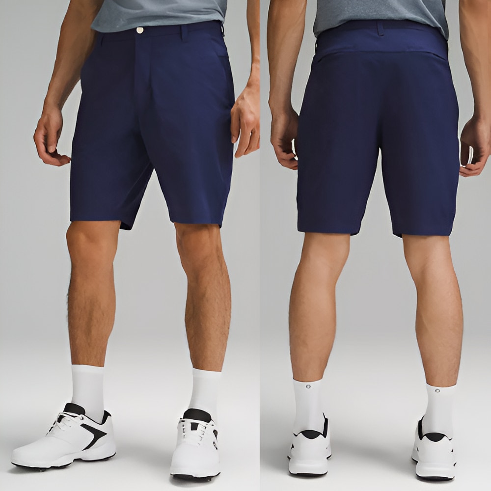 Lululemon Mens Athleisure Casual Commission Golf Shorts 10 Night Sea Navy 34