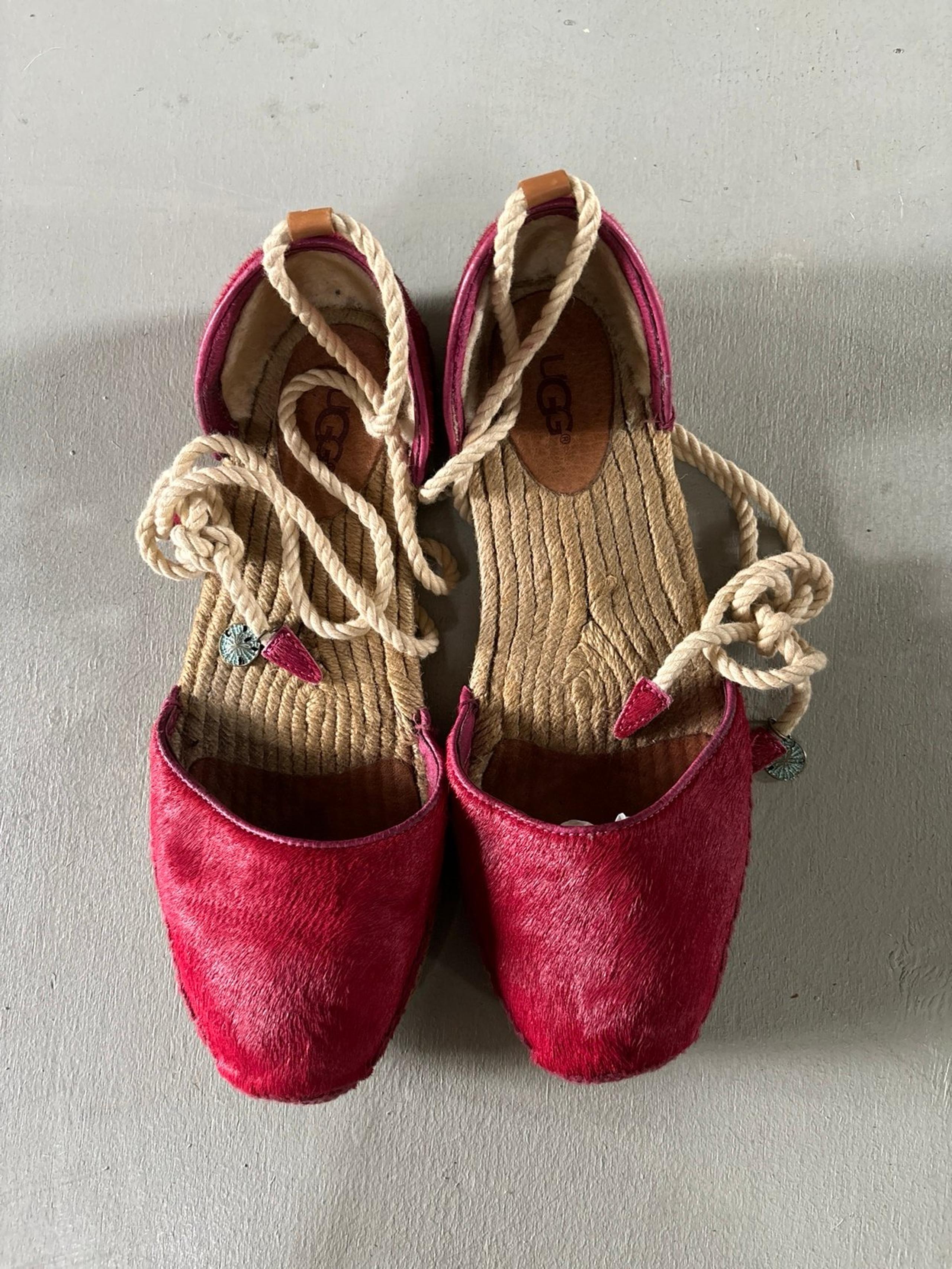 UGG espadrilles - red cowhide size 10 US women’s