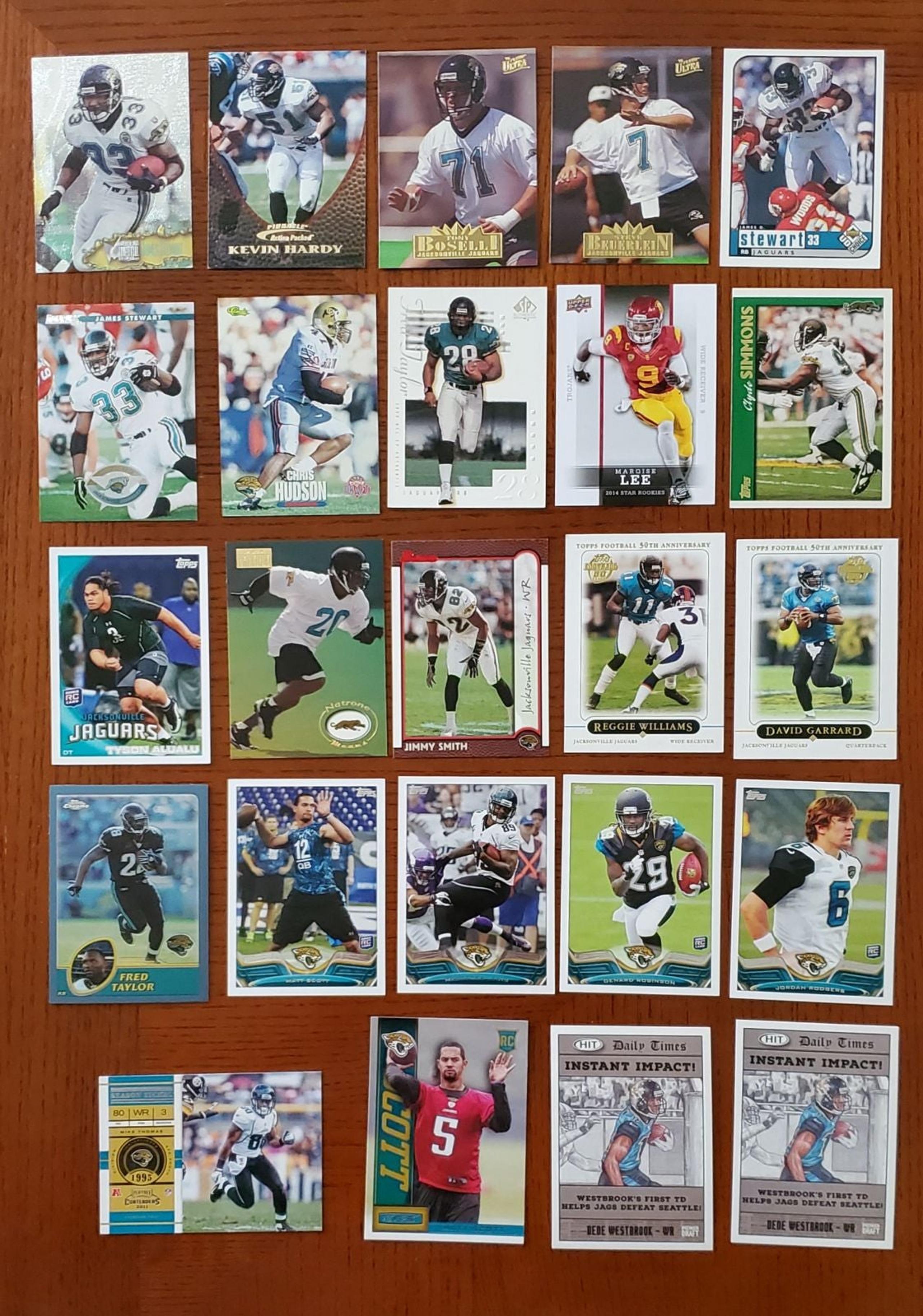 Jacksonville Jaguars Football Card Lot