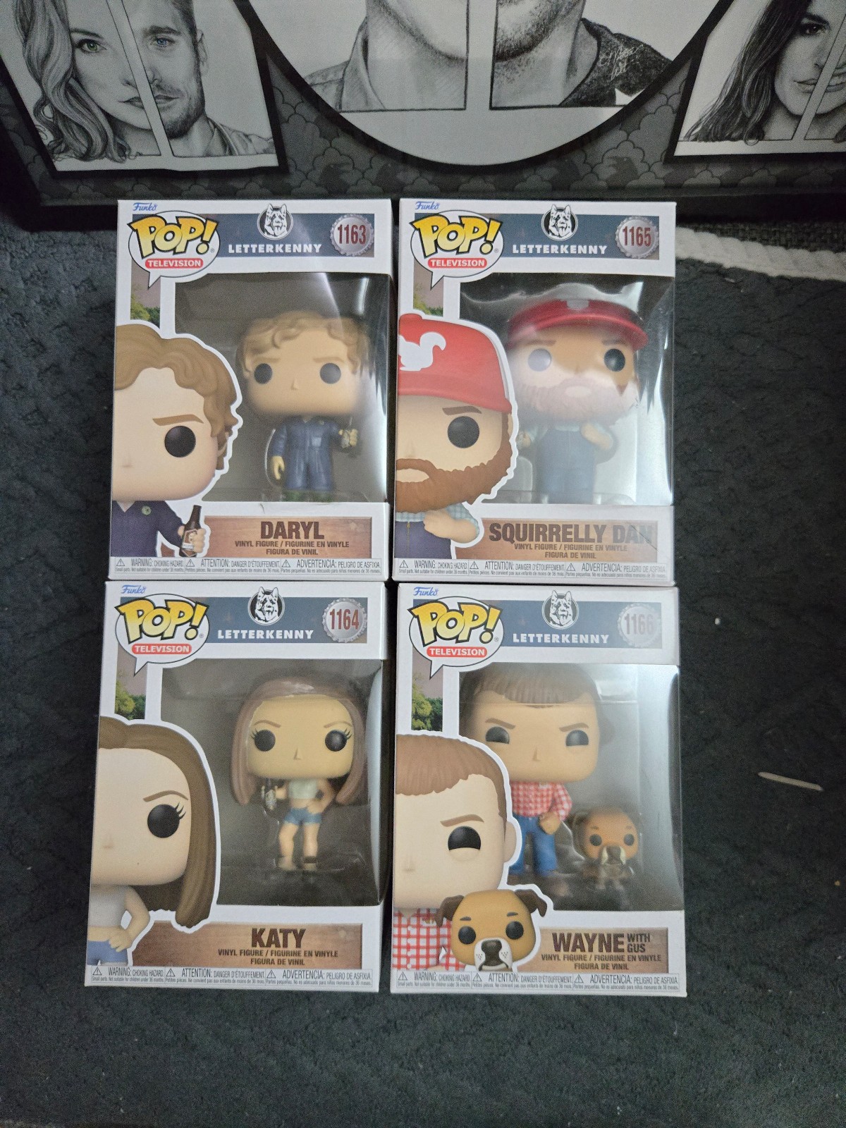 Set of 4 Funko Pop! Vinyl #1163-1166 Letterkenny Complete Set Daryl Katy Wayne