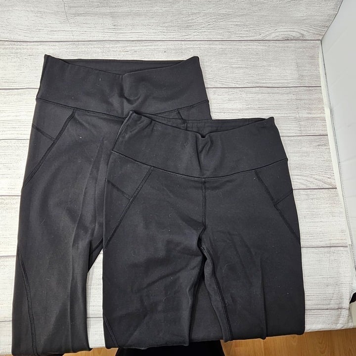 ATHLETA Set of 2 Black Capri Leggings Women's Size Medium