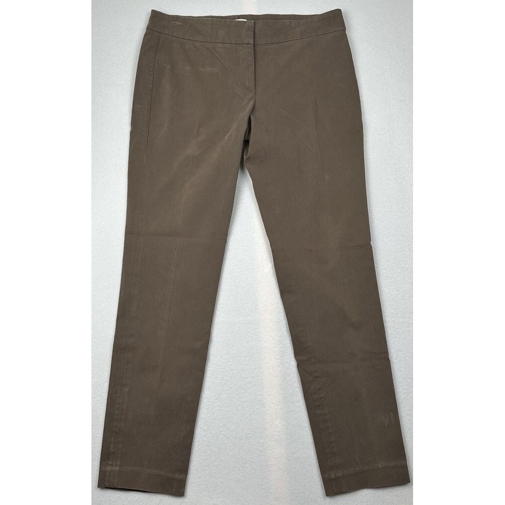 Brunello Cucinelli Solid Brown Stretch Pants Womens 8