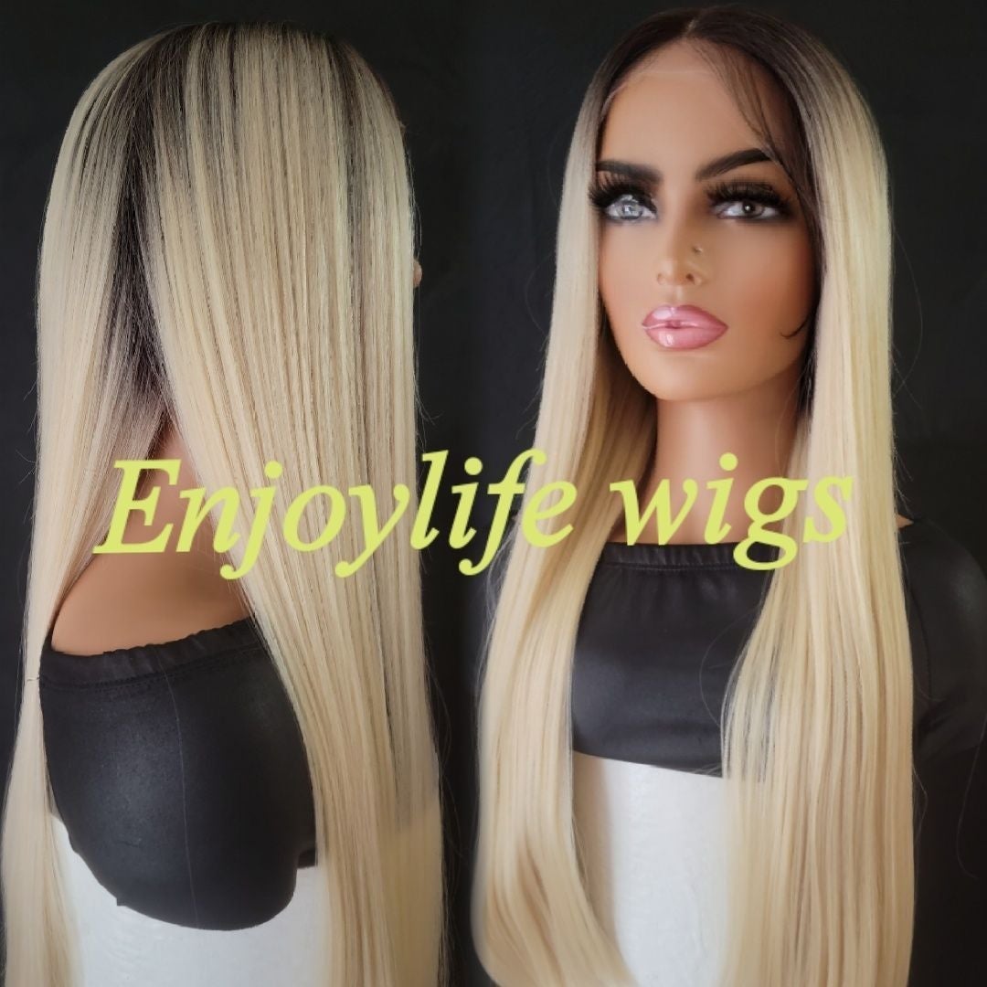 Human hair lace front wig