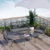4Piece All-Weather Wicker Patio Sets with Steel Frame