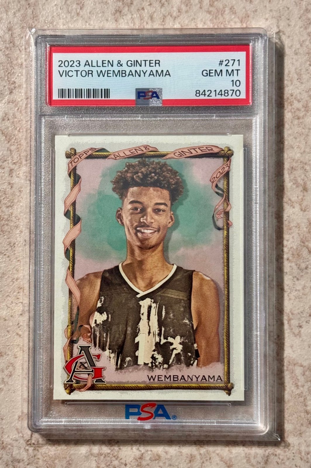 2023 Topps Allen & Ginter Victor Wembanyama RC #271 PSA 10 Gem Mint Spurs