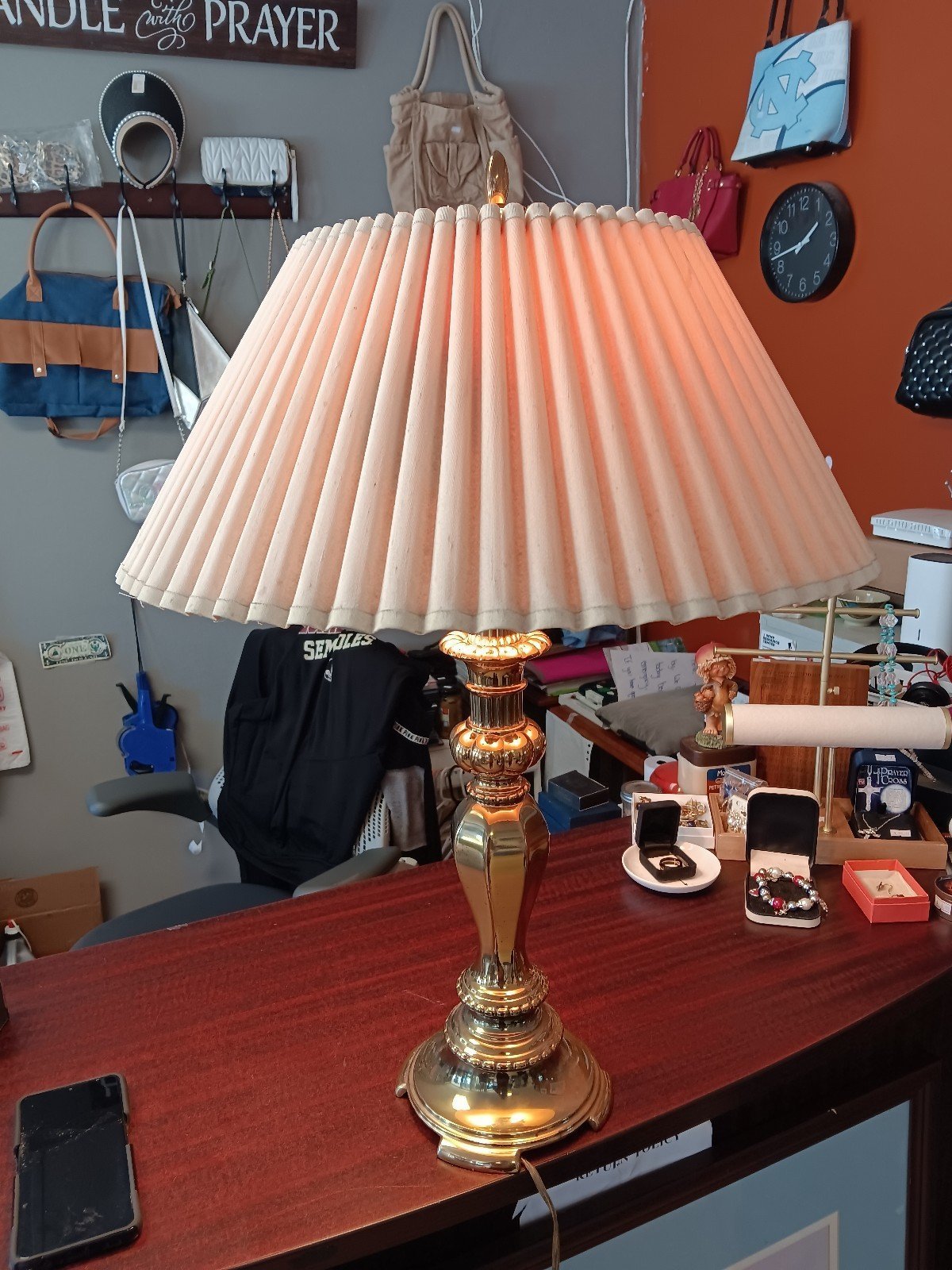 Vintage Solid Brass Lamp