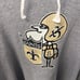 Womens New Orleans Saints Grey Hoodie Distressed Crop Jacket 2XL XXL Grunge