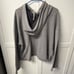 Womens New Orleans Saints Grey Hoodie Distressed Crop Jacket 2XL XXL Grunge