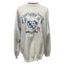 Vintage 1990s Womens 2XL Life is Like A Quilt Stitched With Love Sweatshirt