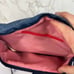 Herschel Denim Color Fanny Pack Adjustable Strap 2 Zipper Pockets Keyring Travel