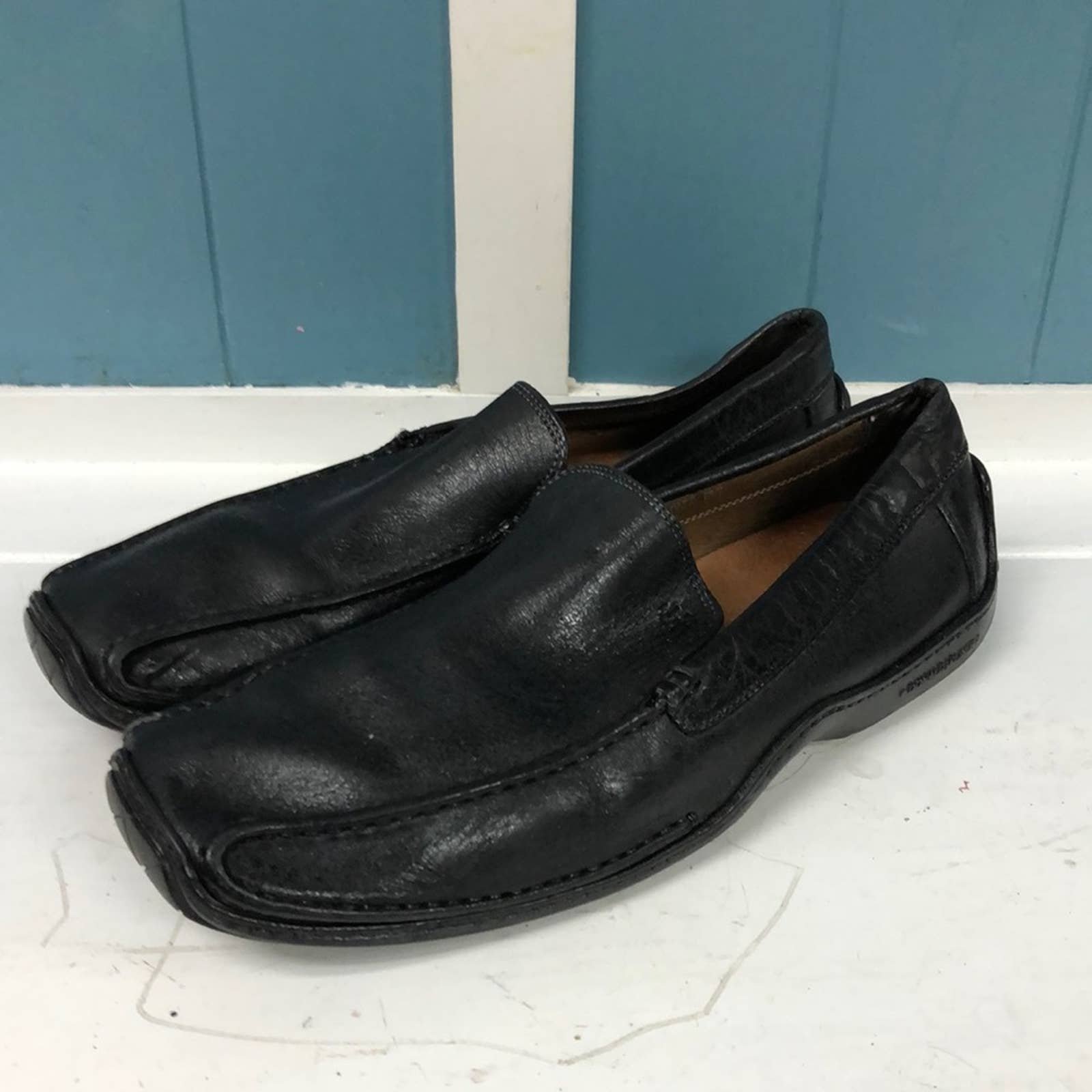 Donald J. Pliner Sport Mens Black Eiver leather Driving Moccasins US size 9