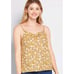 Modcloth Spruced Up Summer Sleeveless Top Yellow Floral Linen Blend Size XXS