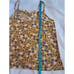 Modcloth Spruced Up Summer Sleeveless Top Yellow Floral Linen Blend Size XXS