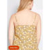 Modcloth Spruced Up Summer Sleeveless Top Yellow Floral Linen Blend Size XXS