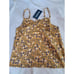 Modcloth Spruced Up Summer Sleeveless Top Yellow Floral Linen Blend Size XXS