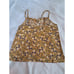 Modcloth Spruced Up Summer Sleeveless Top Yellow Floral Linen Blend Size XXS