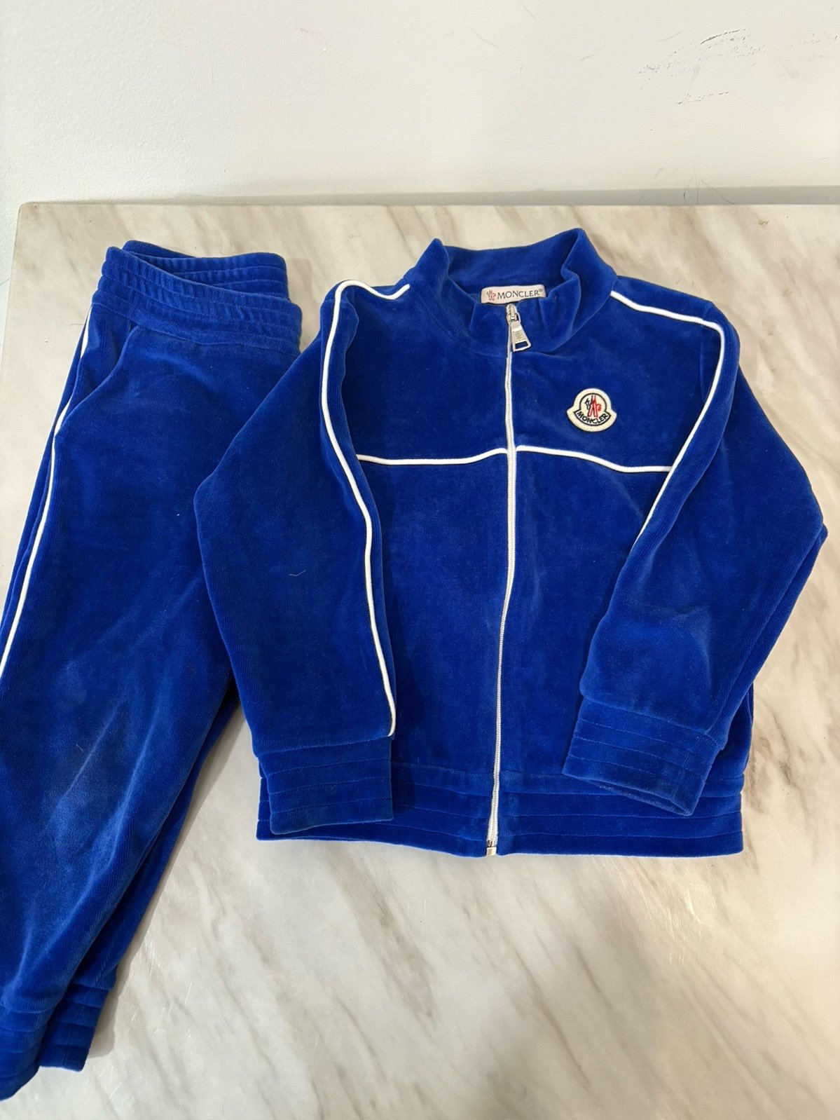 Blue moncler tracksuit