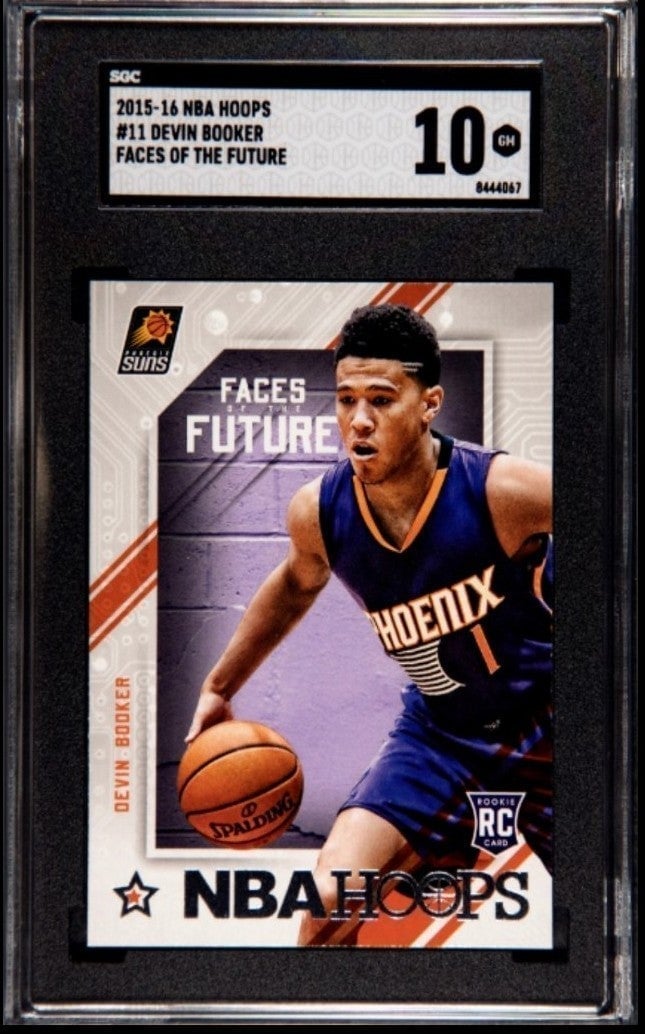 2015 NBA HOOPS DEVIN BOOKER ROOKIE CARD SGC 10 GEM MINT