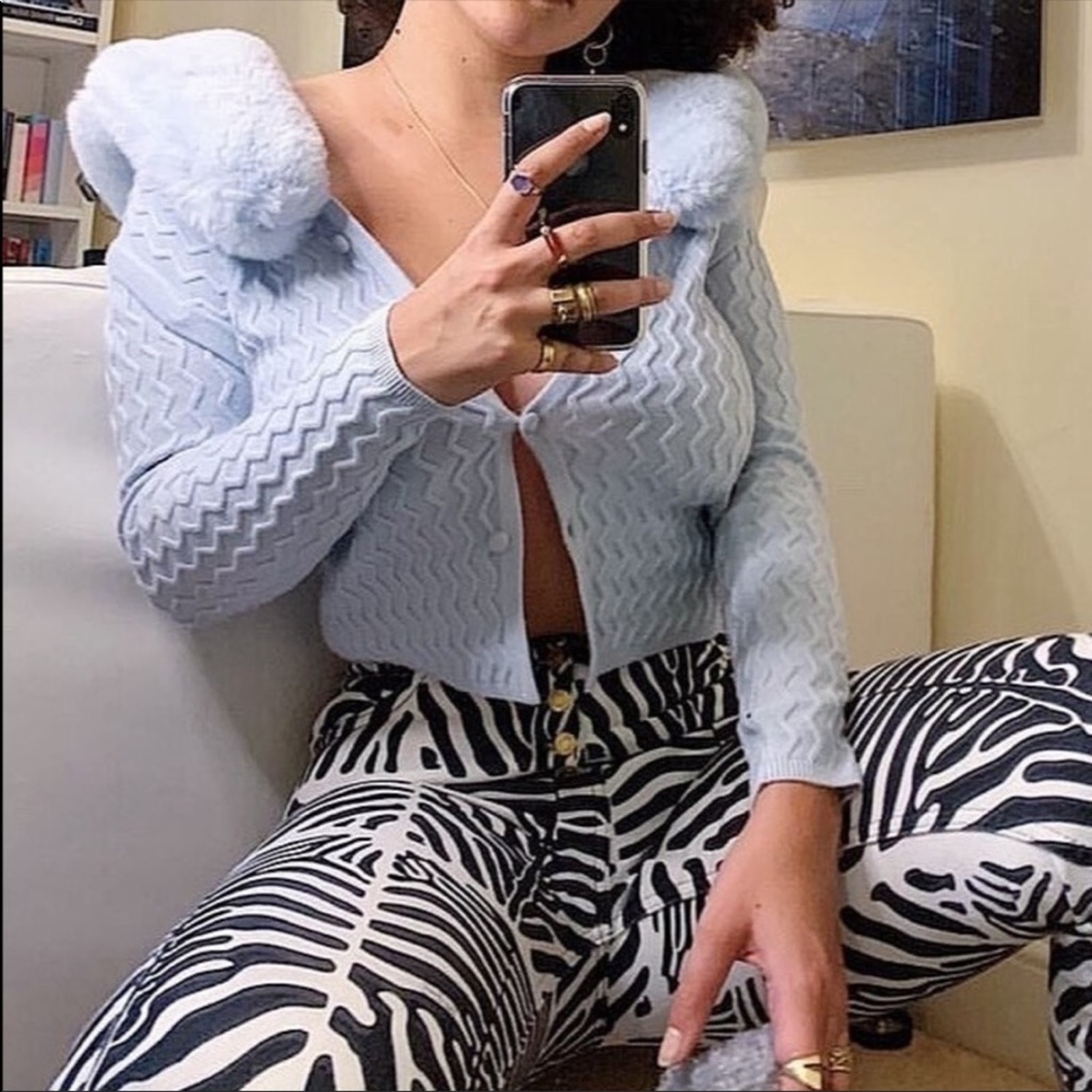 House of Sunny faux Fur Cardigan