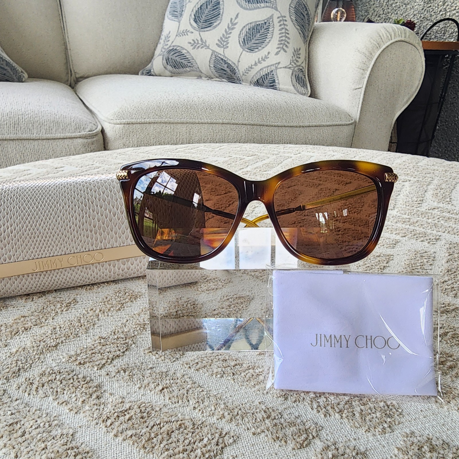New Authentic Jimmy Choo Sunglasses C9BSP 55-16-140 POLARIZED Original Case