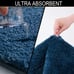 Bathroom Rug Non Slip Bath Mat for Bathroom Water Absorber 16 x 24, Navy