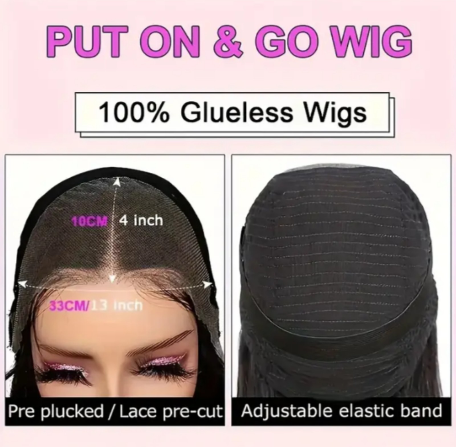 Glueless Deep Wave 24 Inch Lace Front Wig