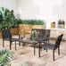4 Pieces Outdoor Furniture Set Patio Textilene Steel Conversation Set