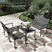 4 Pieces Outdoor Furniture Set Patio Textilene Steel Conversation Set