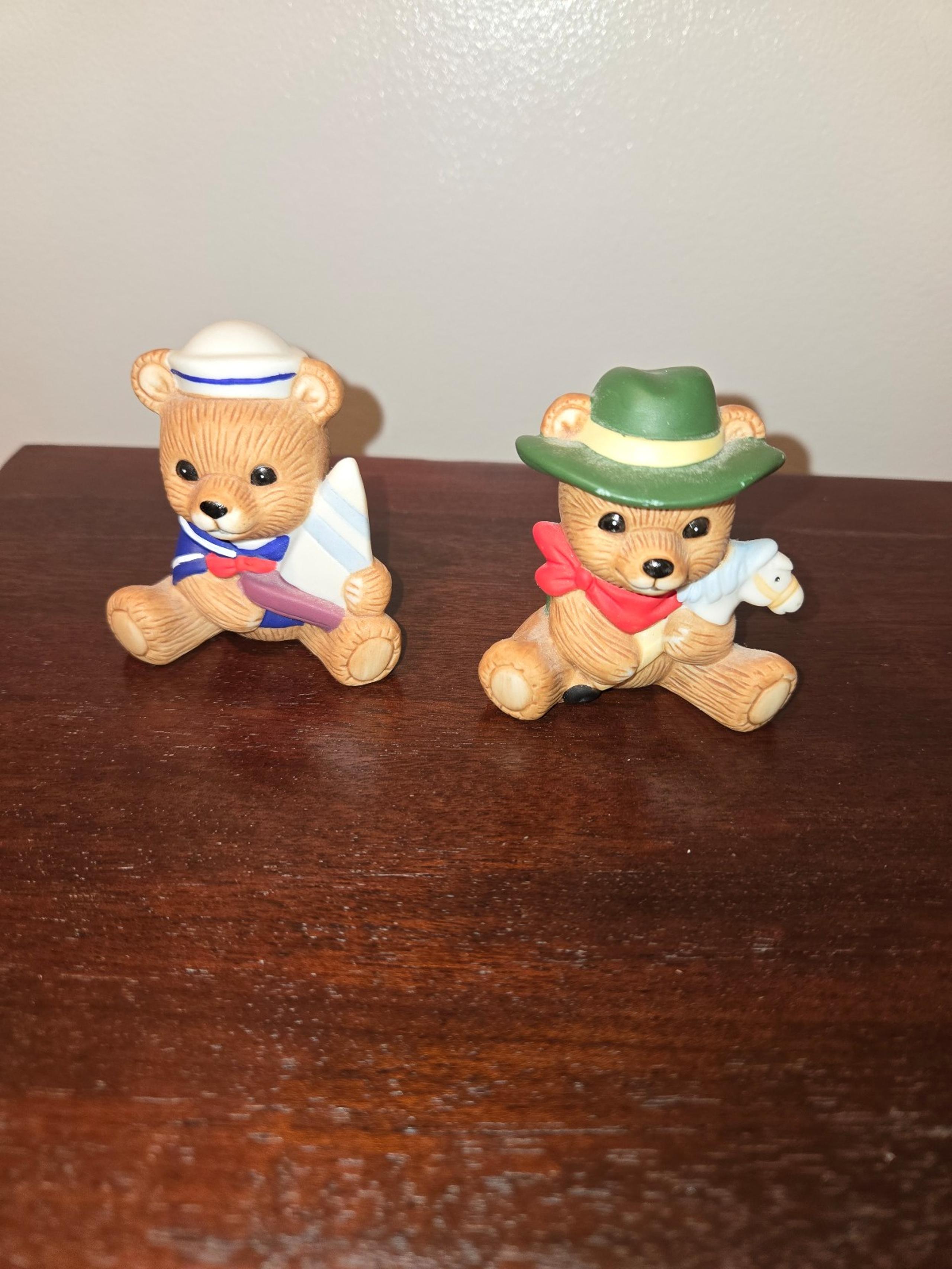 Vintage Homco #1417 Bear Figurines "Playtime" - Home Interiors - Hamco