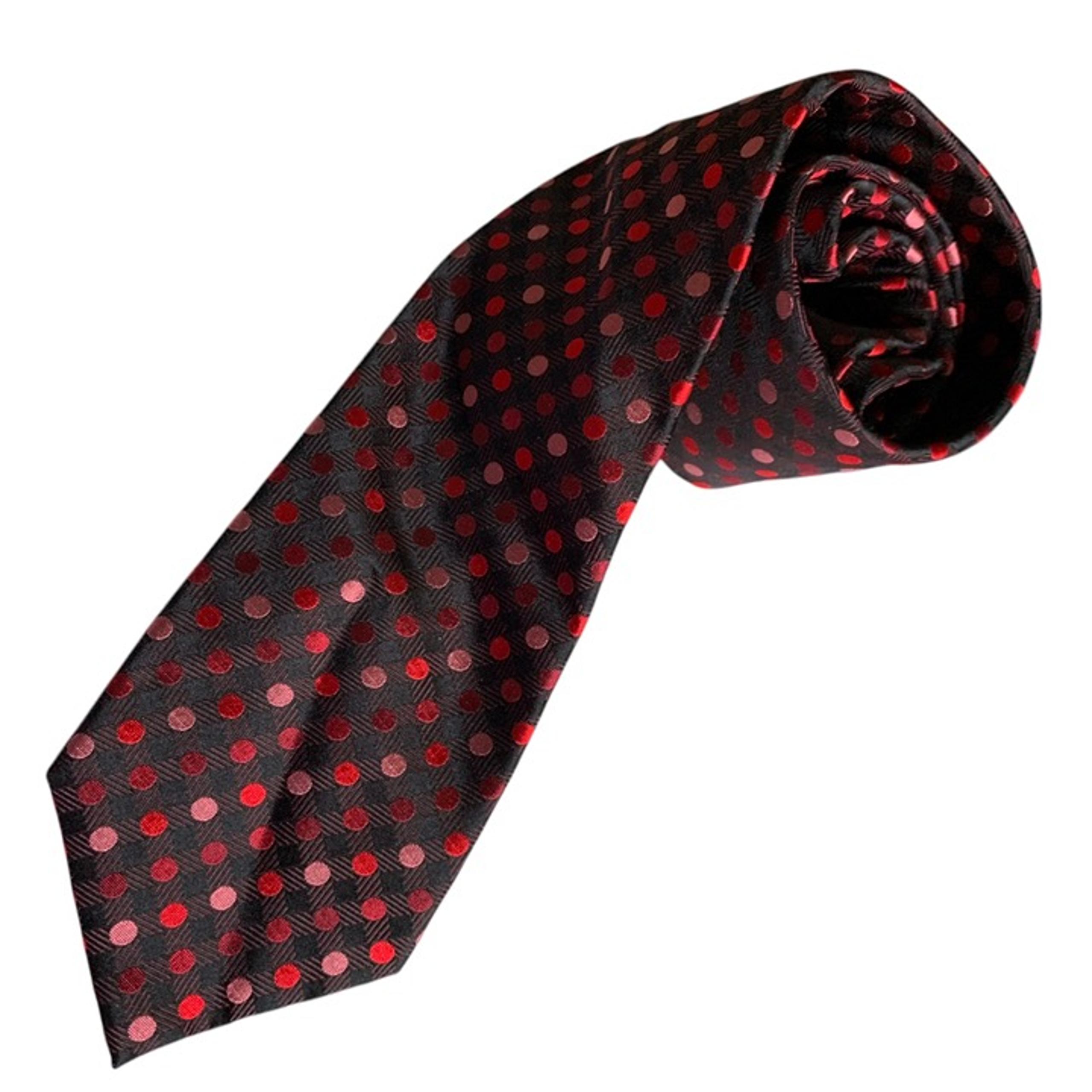 NWT Sean John Silk Tie Dots 100% Silk NEW with Tags Red Tie