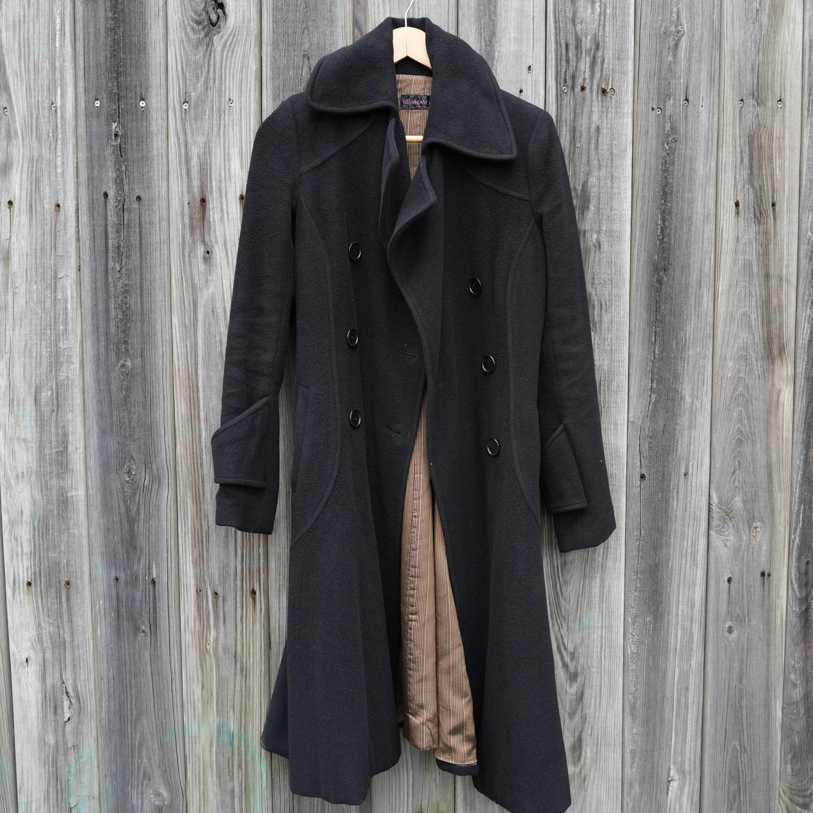 VINTAGE Y2K 2000s GIANFRANCO ROSSI CAMEL HAIR LONG PRINCESS PEACOAT 4
