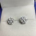 Moissanite Cluster Stud Earrings