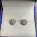 Moissanite Cluster Stud Earrings