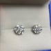 Moissanite Cluster Stud Earrings