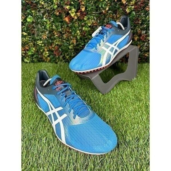 10.5 ASICS Cosmoracer MD XC Jet Blue Dark Shimmer Racing Track Cleats G603Y 10.5