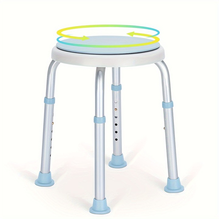 1pc 360 Degree Rotatable Seat, Small Shower Stool For Bathtub, Bath Chair bfdb