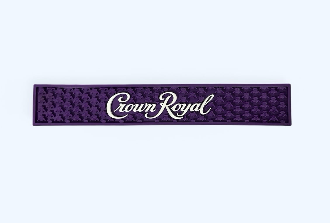 CROWN ROYAL BAR MAT 20.5 x 3.5