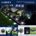 8 LED Solar Ground Lights Lights Outdoor Waterproof 12 Pack