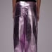 Metallic Pink Faux Leather Straight Leg Pant