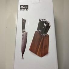 SHAN ZU Damascus Kitchen Knife Set, 7-Piece Professional Knife Sets for Chefs