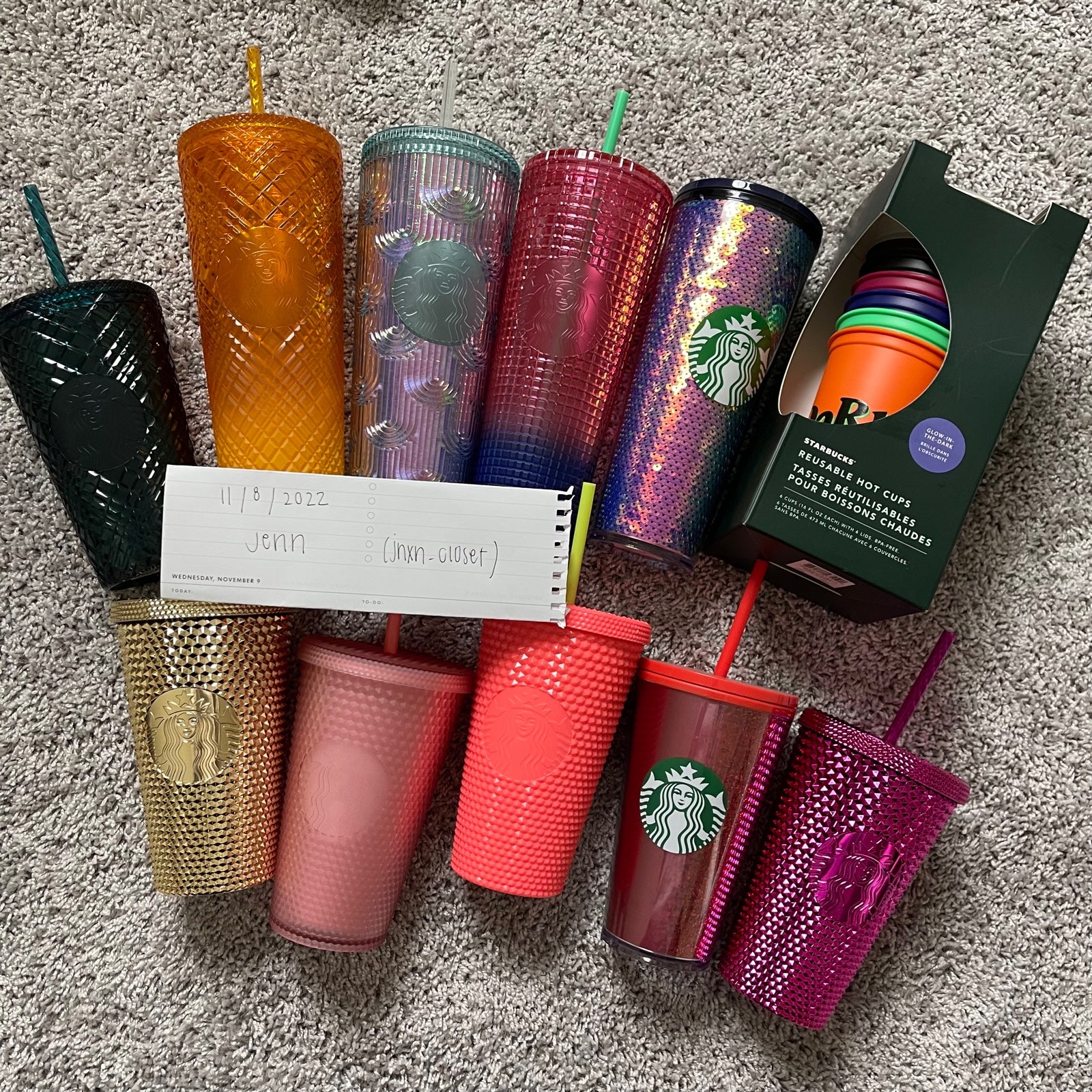 starbucks cup bundle studded jewels new