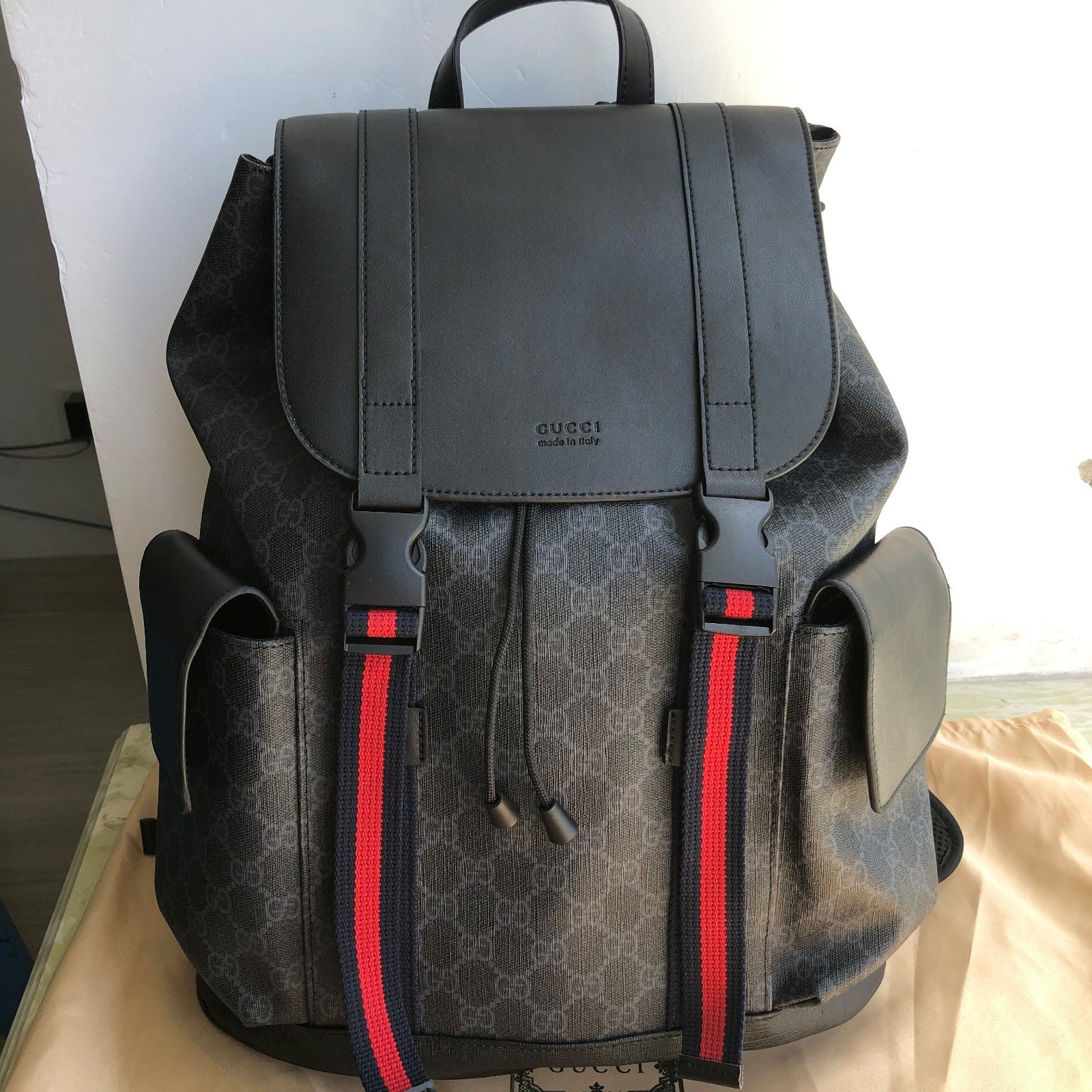 Vtg Noir Backpack Large